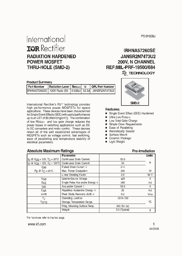 IRHNA57260SE_1256640.PDF Datasheet