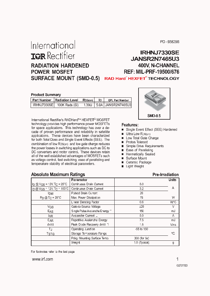 IRHNJ7330SE_1256677.PDF Datasheet