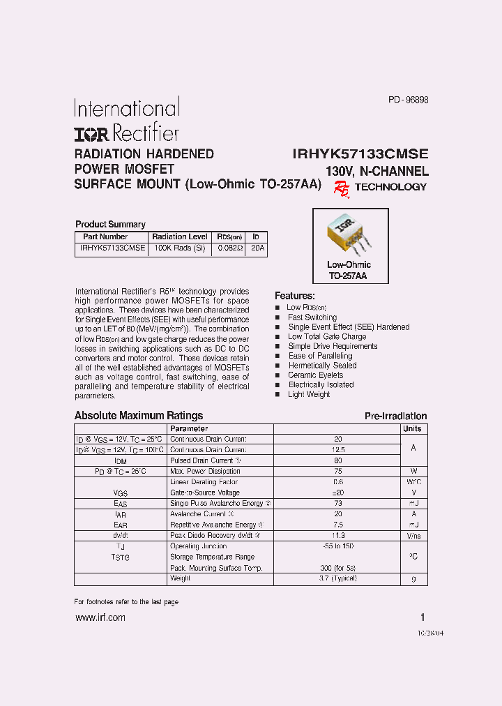 IRHYK57133CMSE_1256705.PDF Datasheet
