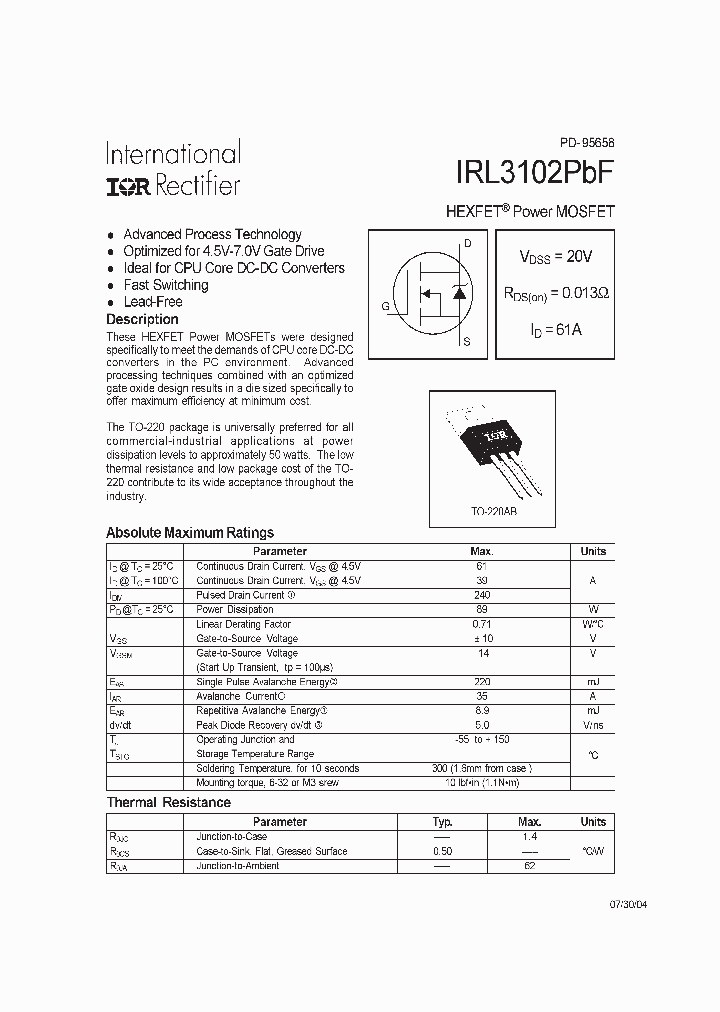 IRL3102PBF_1154091.PDF Datasheet