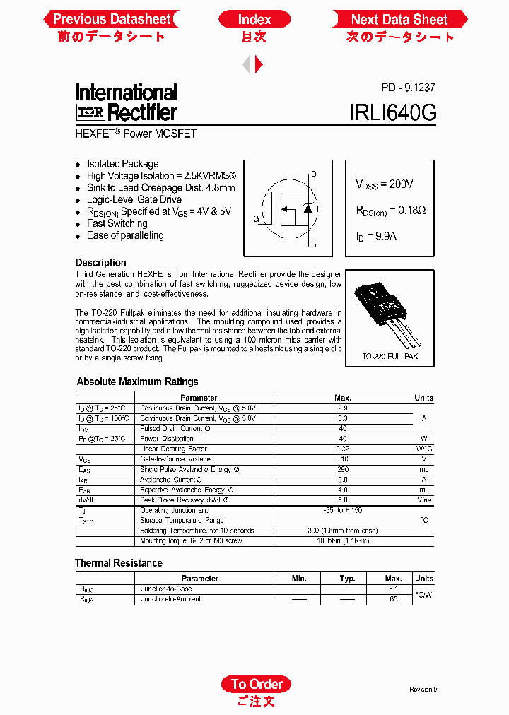 IRLI640G_1256859.PDF Datasheet