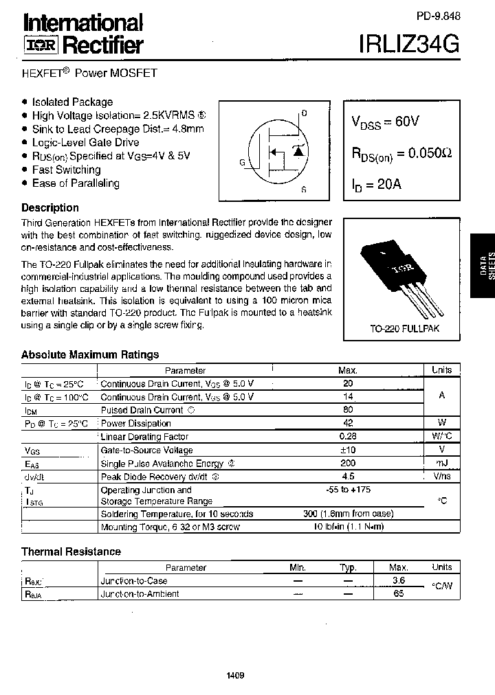 IRLIZ34G_1256868.PDF Datasheet