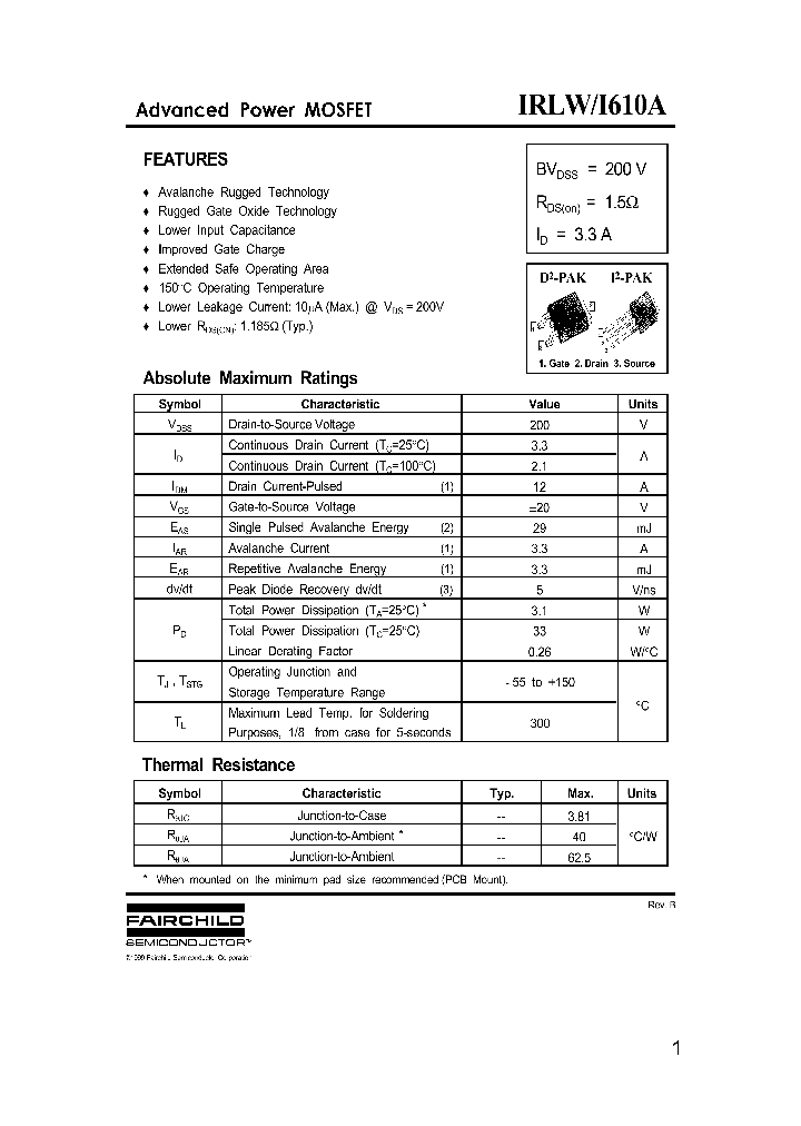 IRLWI610A_1256955.PDF Datasheet