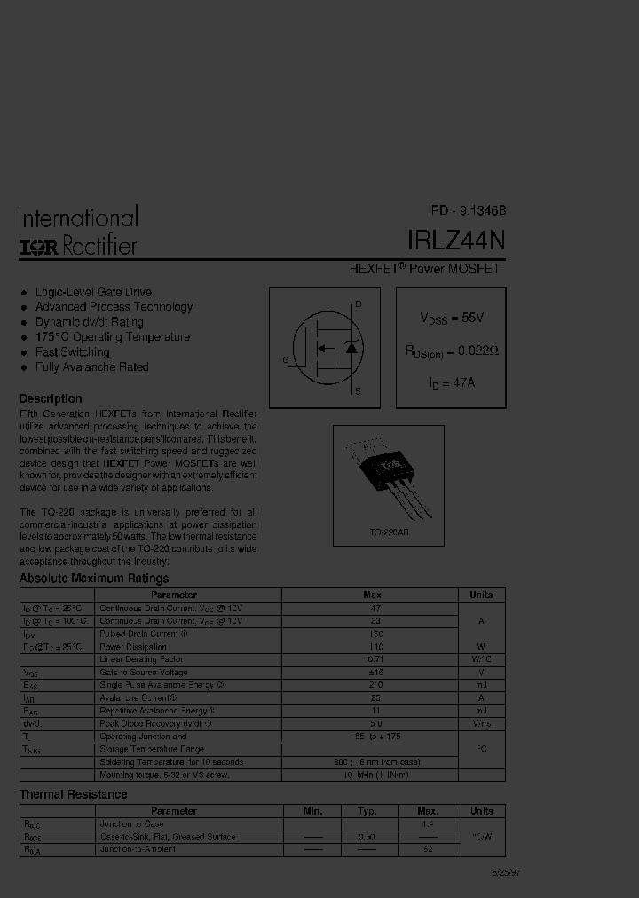 IRLZ44N_1256968.PDF Datasheet