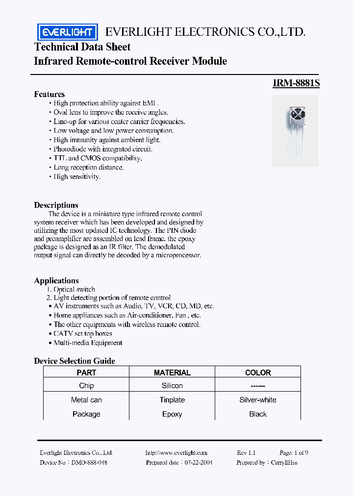 IRM-8881S_1256989.PDF Datasheet