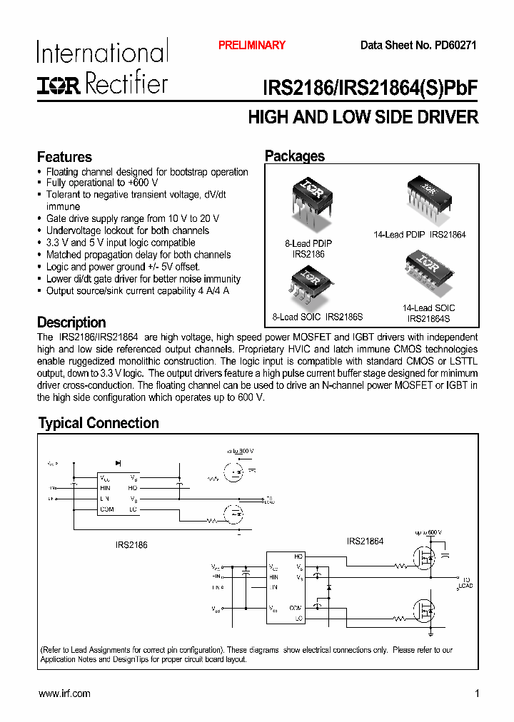 IRS21864PBF_640513.PDF Datasheet