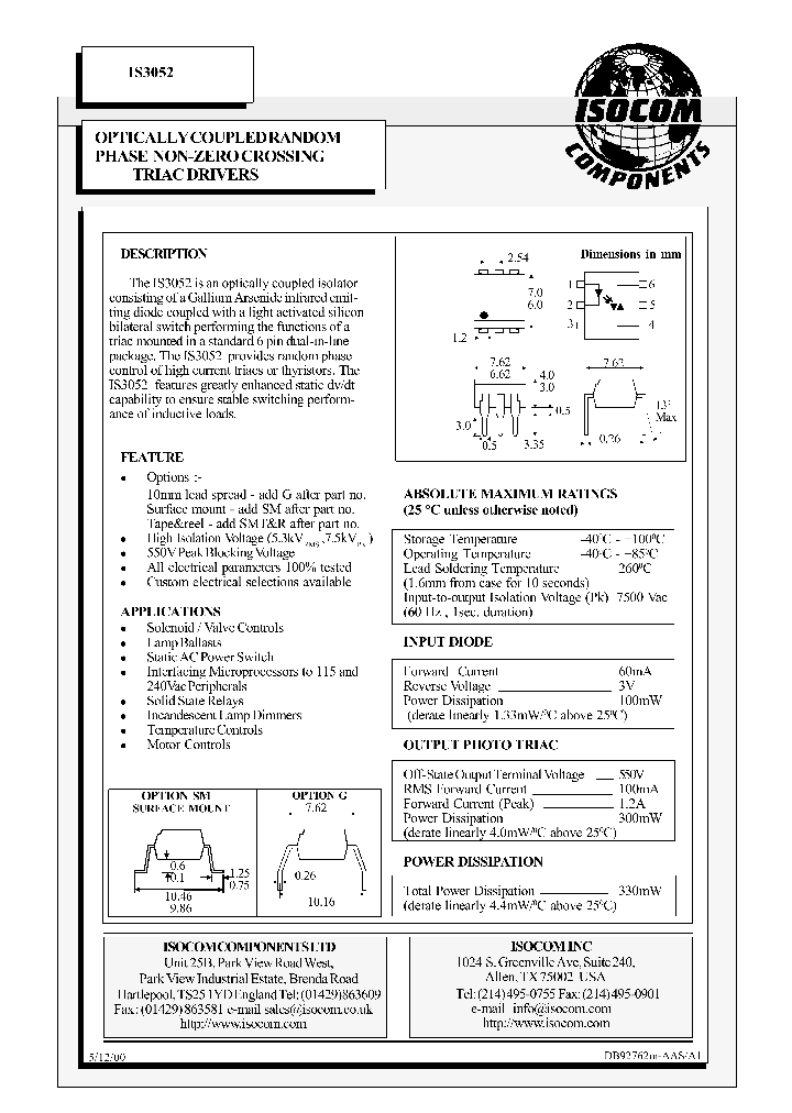 IS3052_1257112.PDF Datasheet