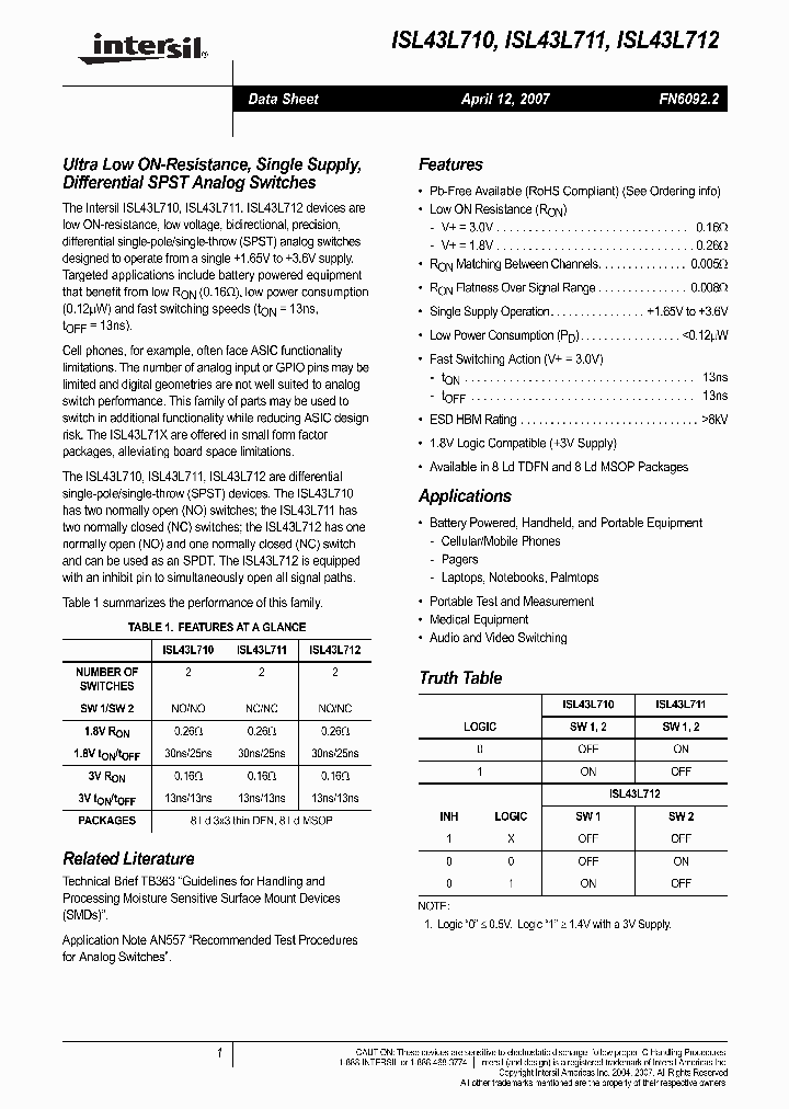 ISL43L71007_719532.PDF Datasheet