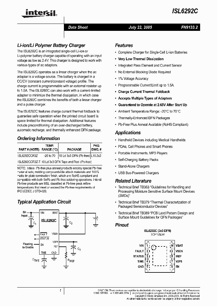 ISL6292CCR3Z-T_1257439.PDF Datasheet
