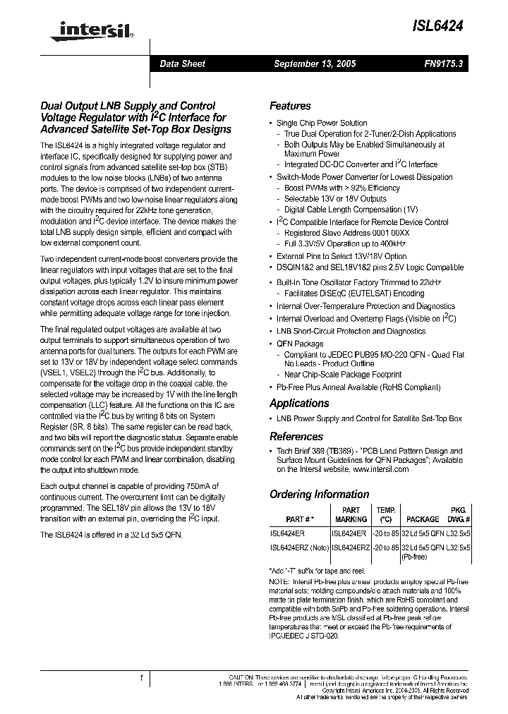 ISL6424ERZ-T_1257479.PDF Datasheet