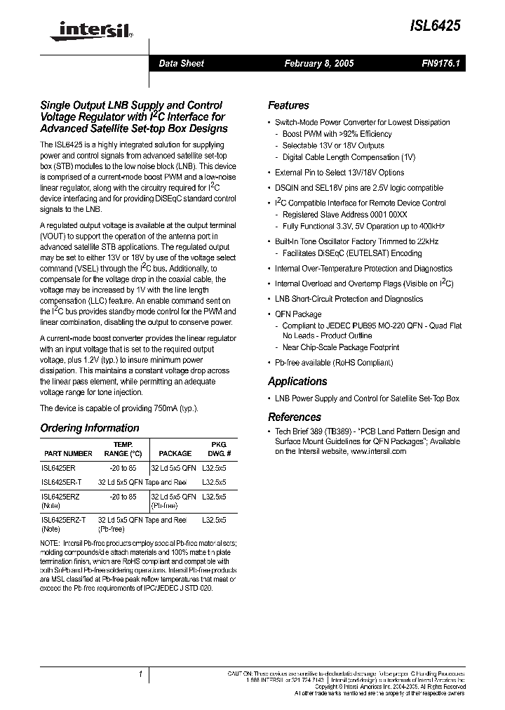 ISL6425ERZ-T_1257480.PDF Datasheet