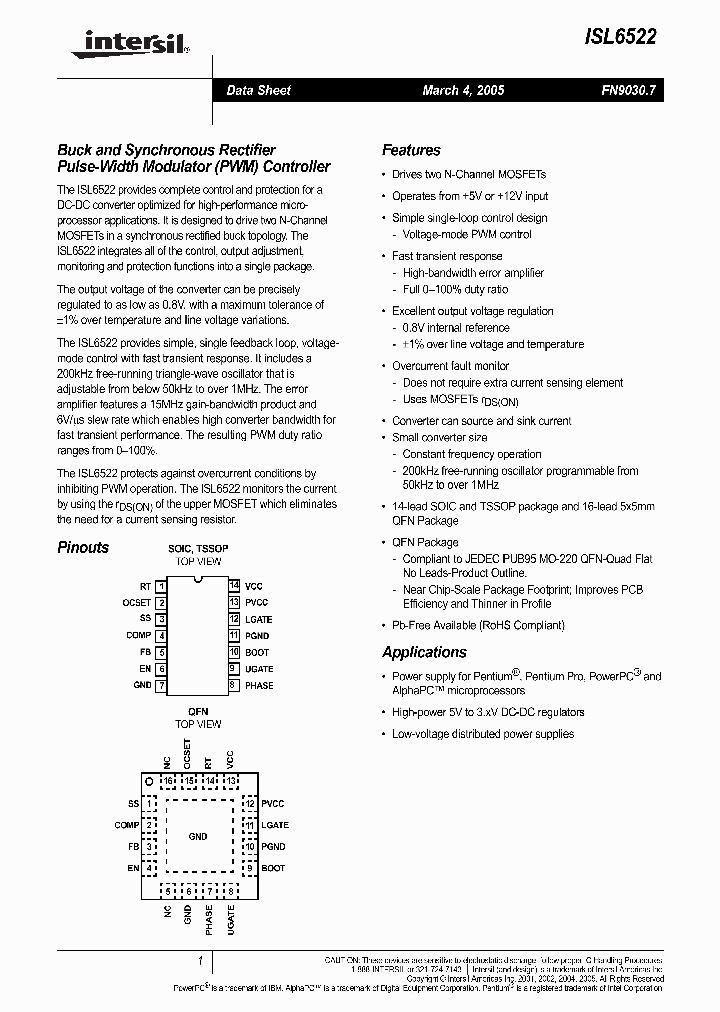 ISL6522CB_706333.PDF Datasheet