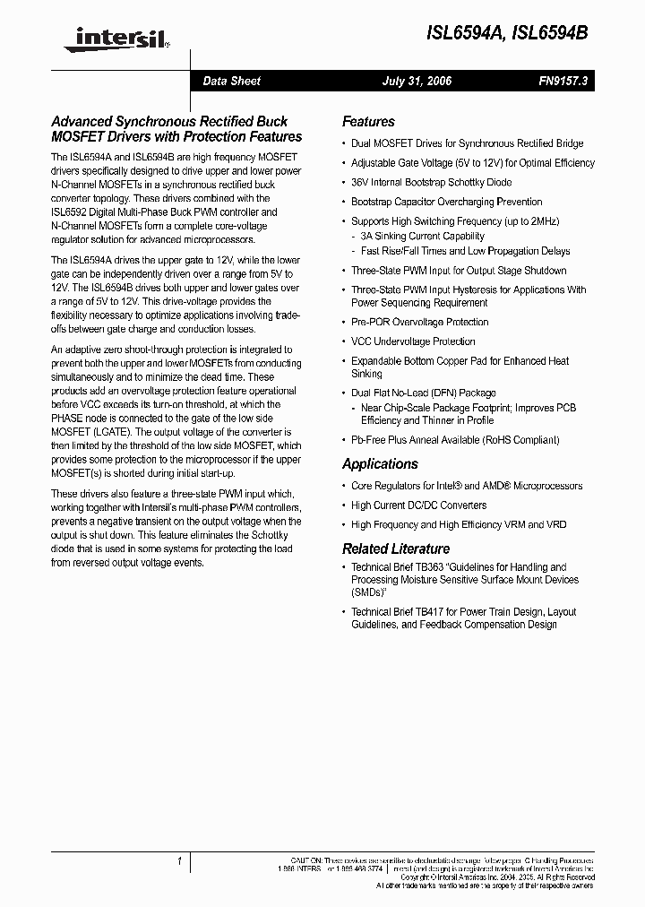 ISL6594A06_704994.PDF Datasheet