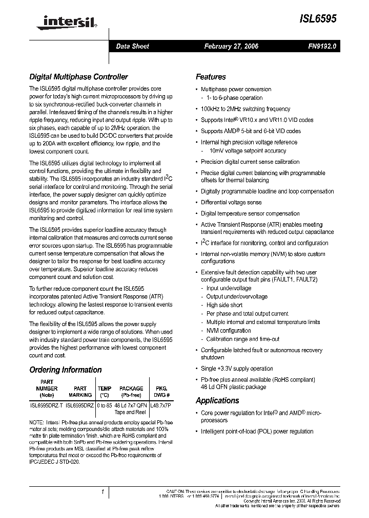 ISL6595_1257569.PDF Datasheet