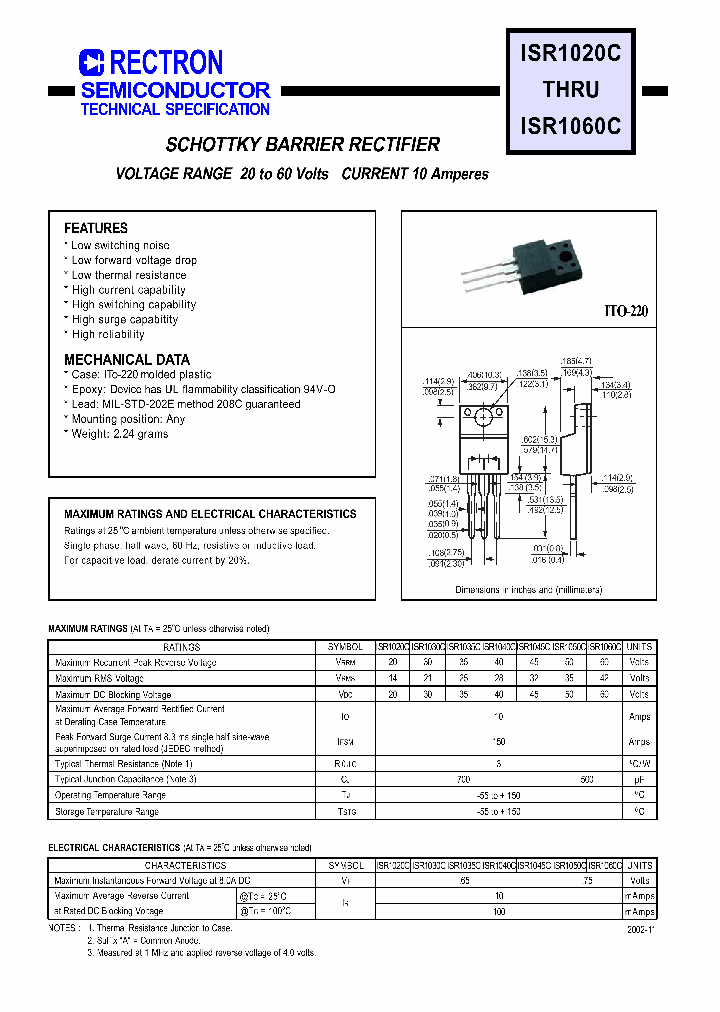 ISR1020C_1185063.PDF Datasheet