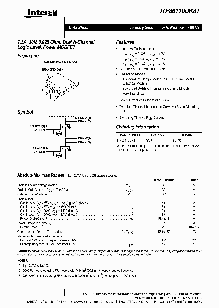 ITF86110DK8T_1257863.PDF Datasheet