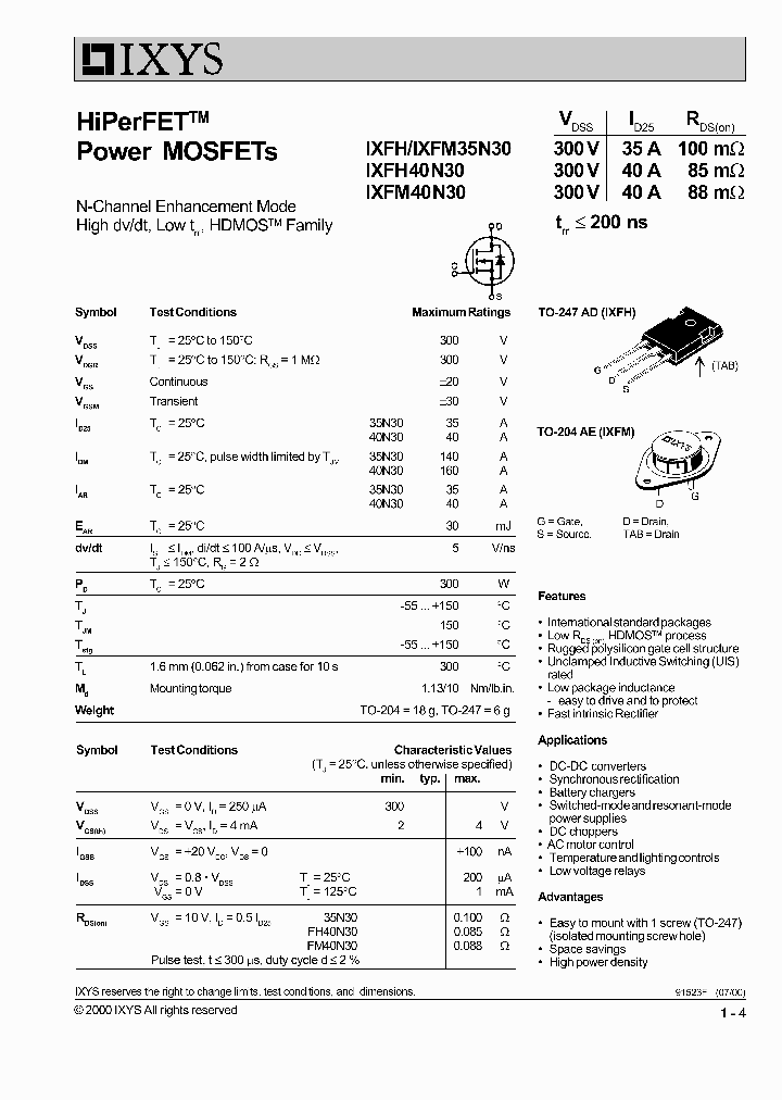 IXFM40N30_1257996.PDF Datasheet