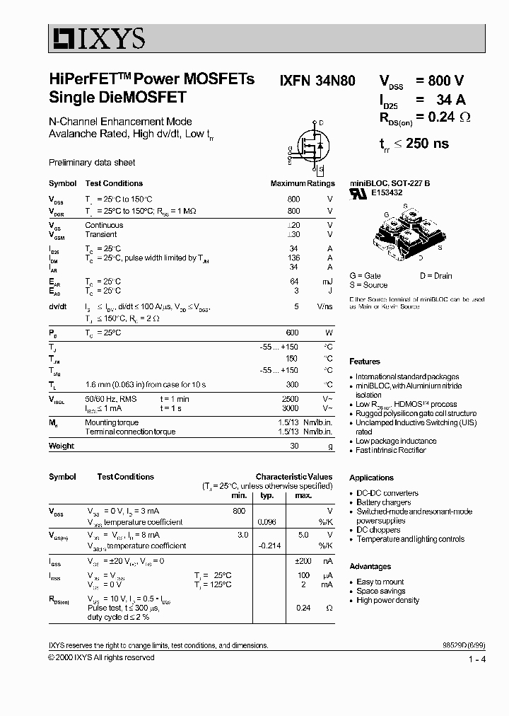IXFN34N80_1258021.PDF Datasheet