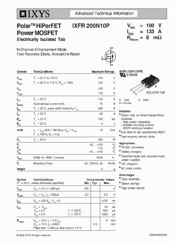 IXFR200N10P_1258043.PDF Datasheet