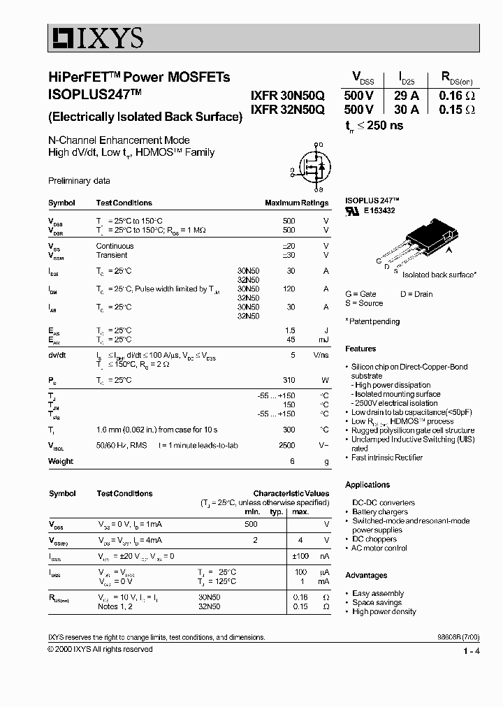 IXFR32N50Q_1258045.PDF Datasheet