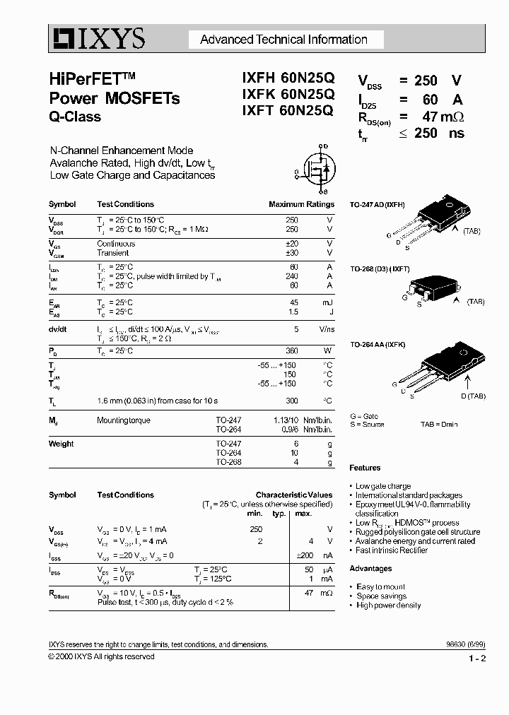 IXFT60N25Q_1258073.PDF Datasheet