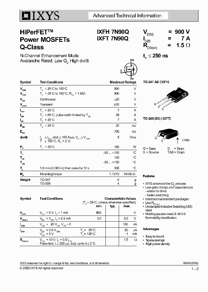IXFT7N90Q_1258078.PDF Datasheet