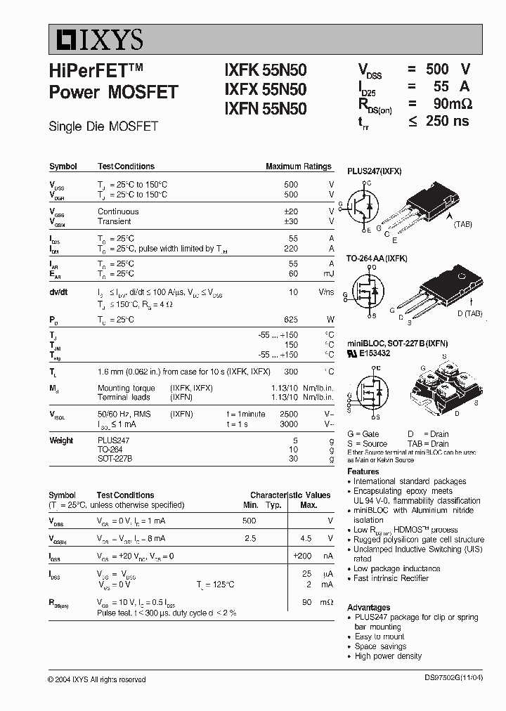 IXFX55N50_1258103.PDF Datasheet