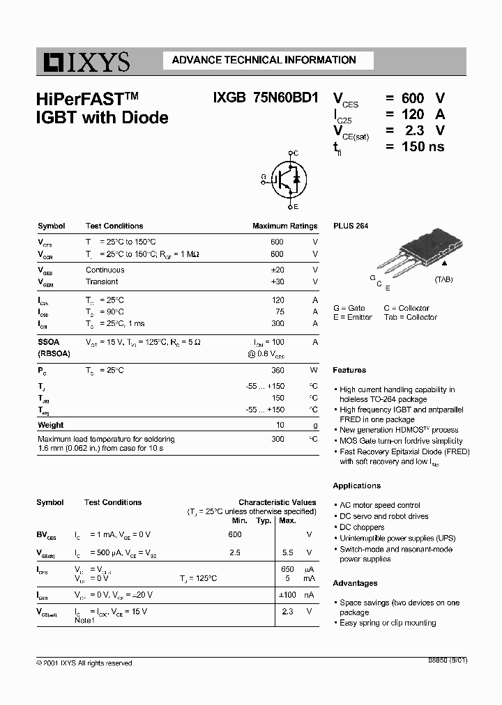 IXGB75N60BD1_1258111.PDF Datasheet