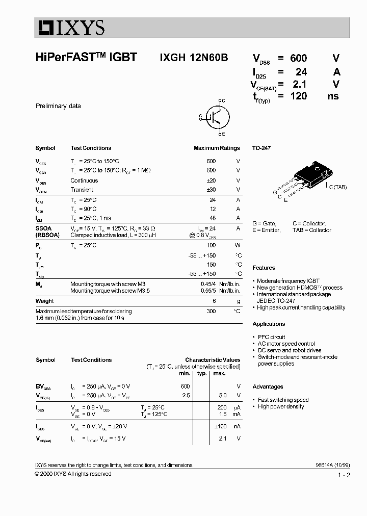 IXGH12N60B_1258116.PDF Datasheet