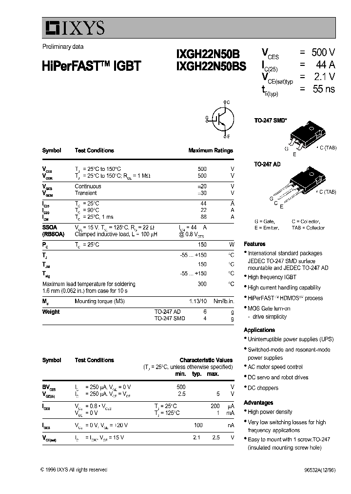 IXGH22N50BS_1258120.PDF Datasheet