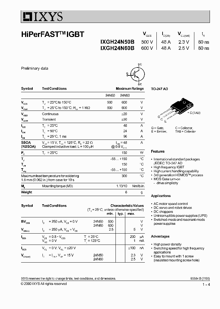 IXGH24N60B_1258122.PDF Datasheet