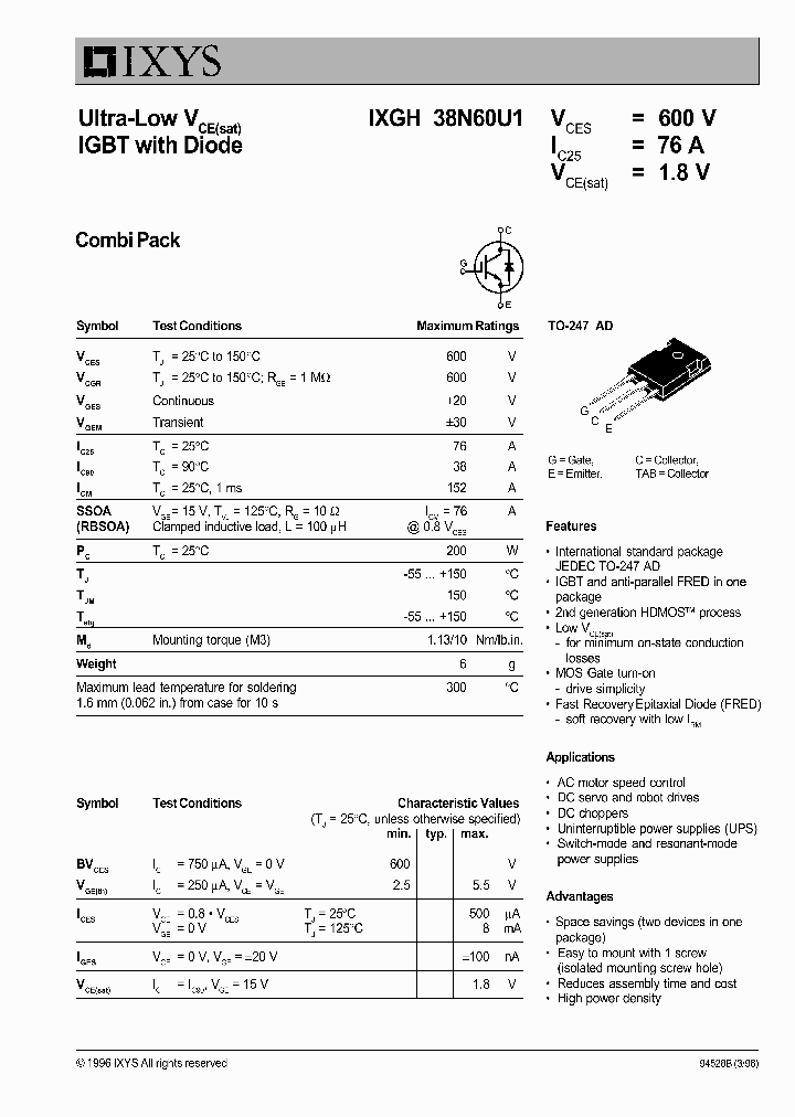 IXGH38N60U1_1258134.PDF Datasheet
