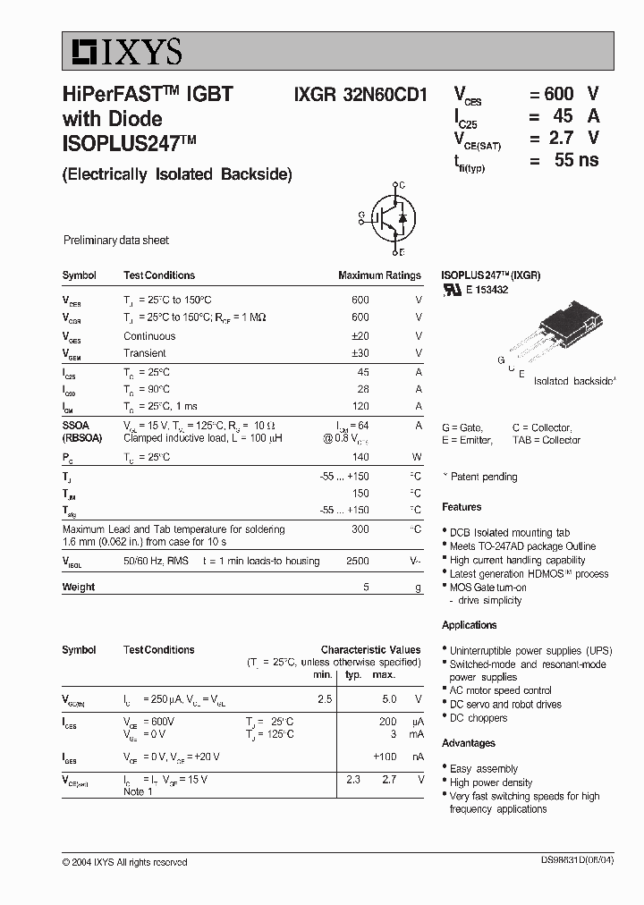 IXGR32N60CD1_1258164.PDF Datasheet