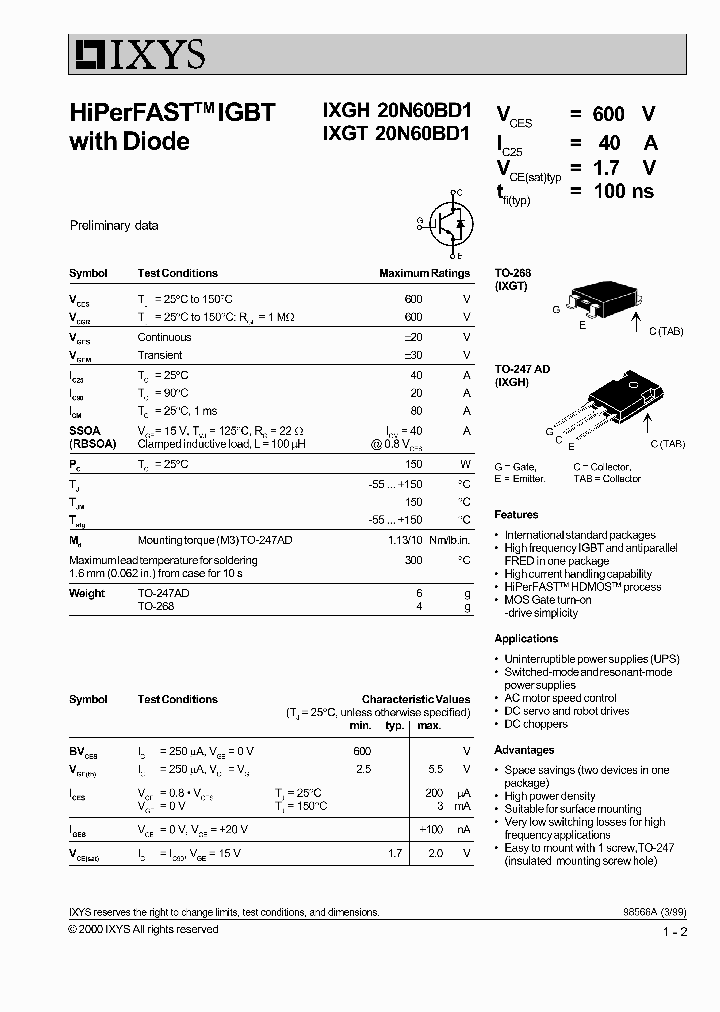 IXGT20N60BD1_1258175.PDF Datasheet