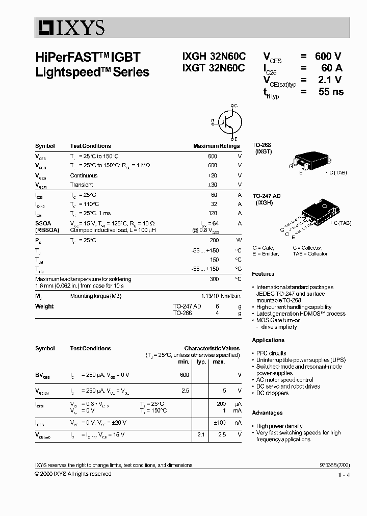 IXGT32N60C_1258187.PDF Datasheet
