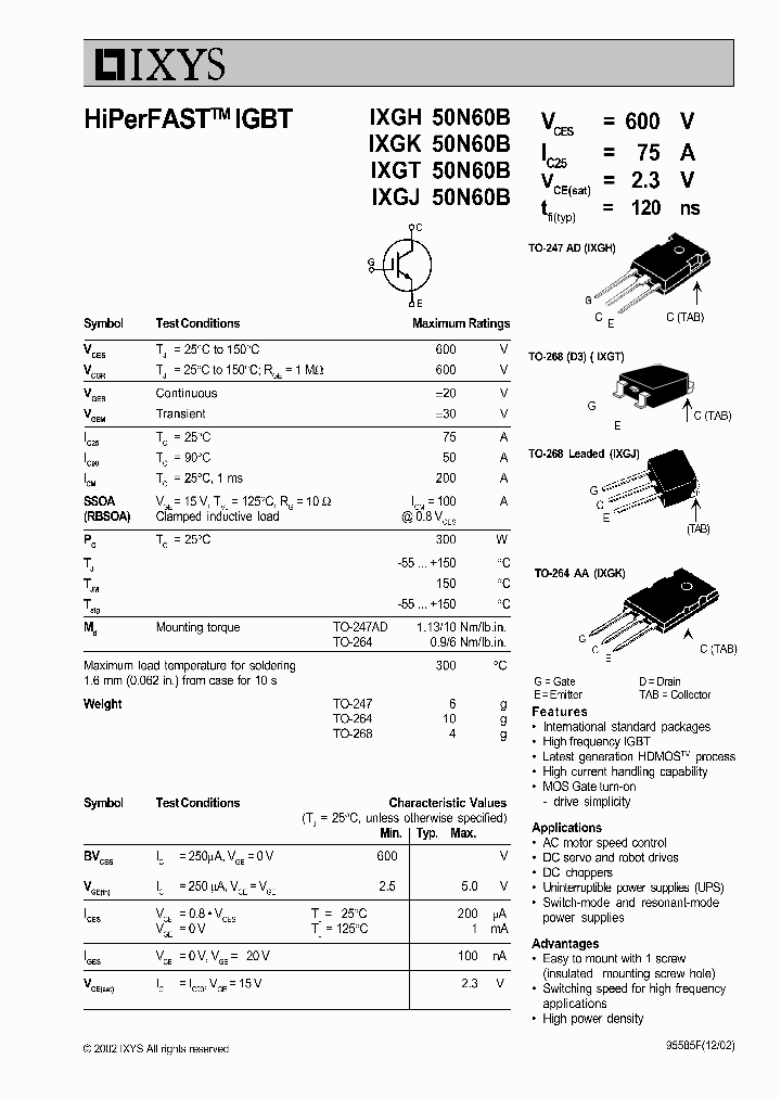 IXGT50N60B_1258191.PDF Datasheet