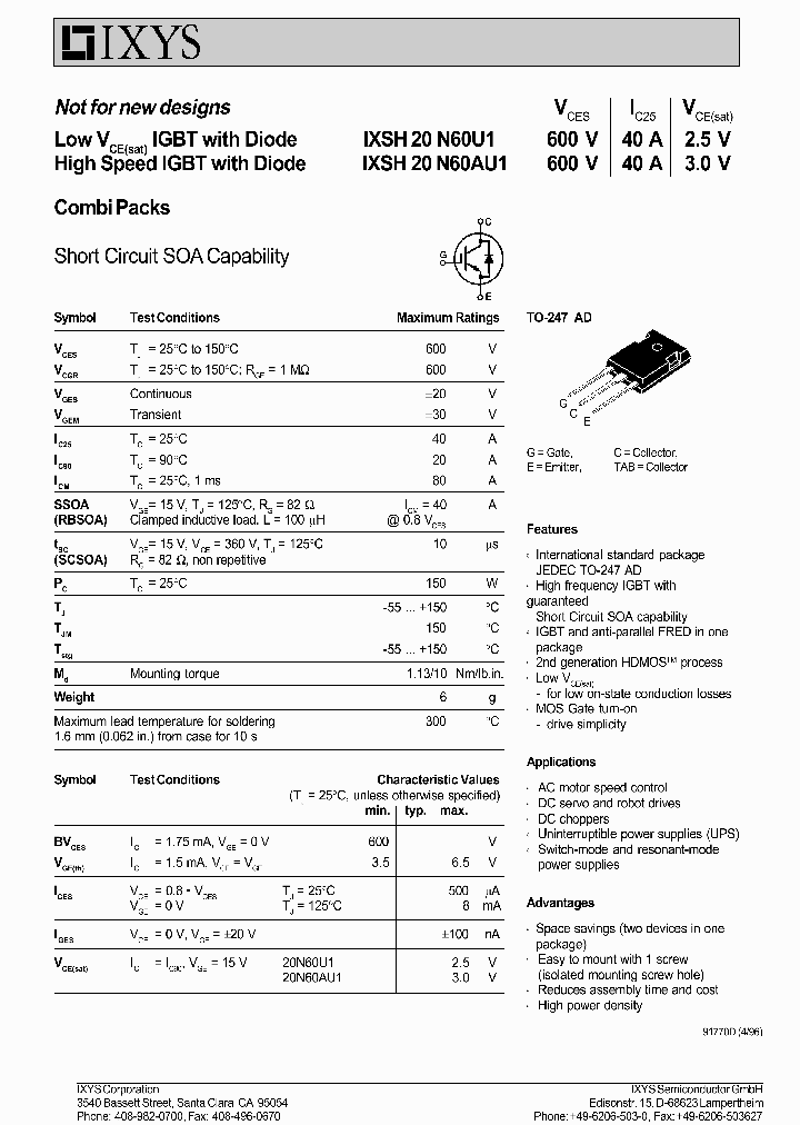 IXSH20N60U1_1258211.PDF Datasheet