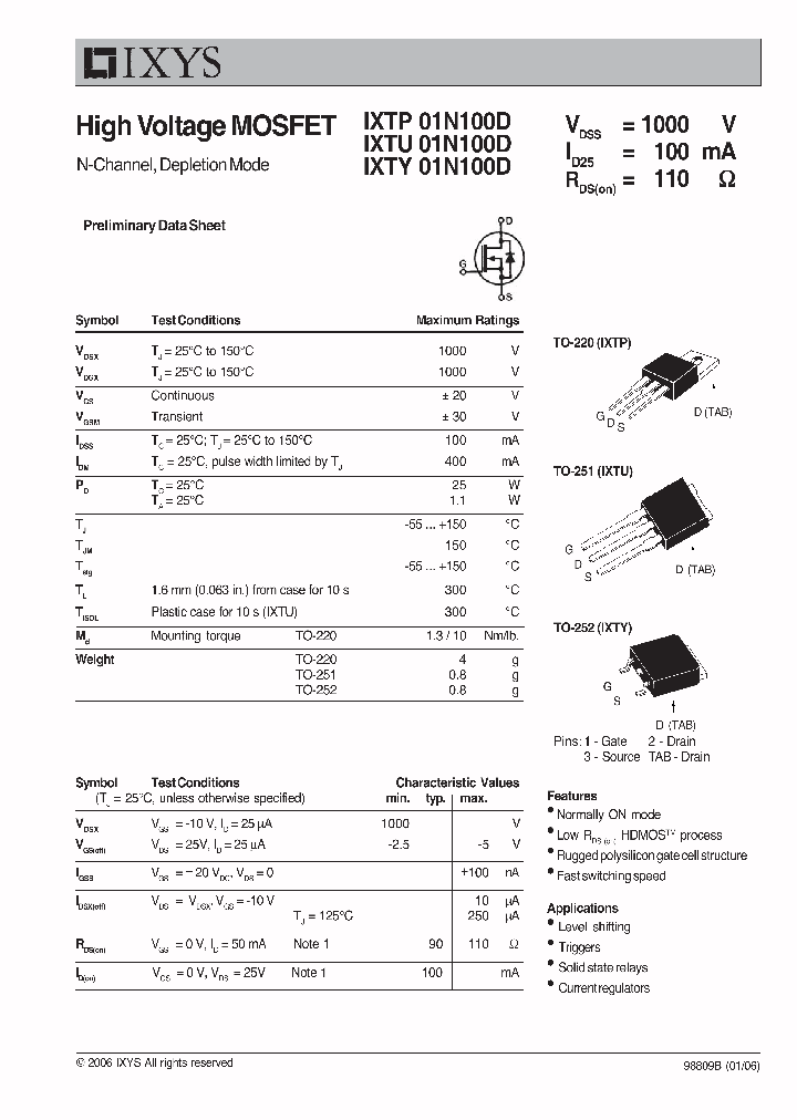 IXTY01N100D_1258292.PDF Datasheet