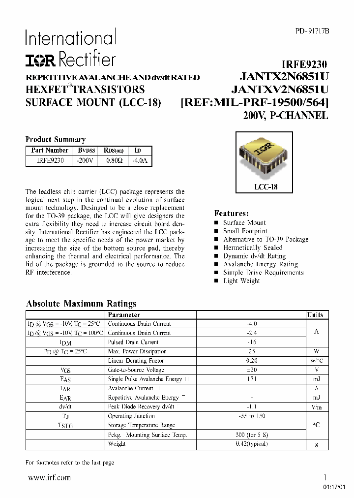 IRFE9230_1091092.PDF Datasheet