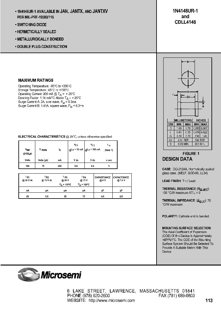 JANTXV1N4148UR-1_1258527.PDF Datasheet