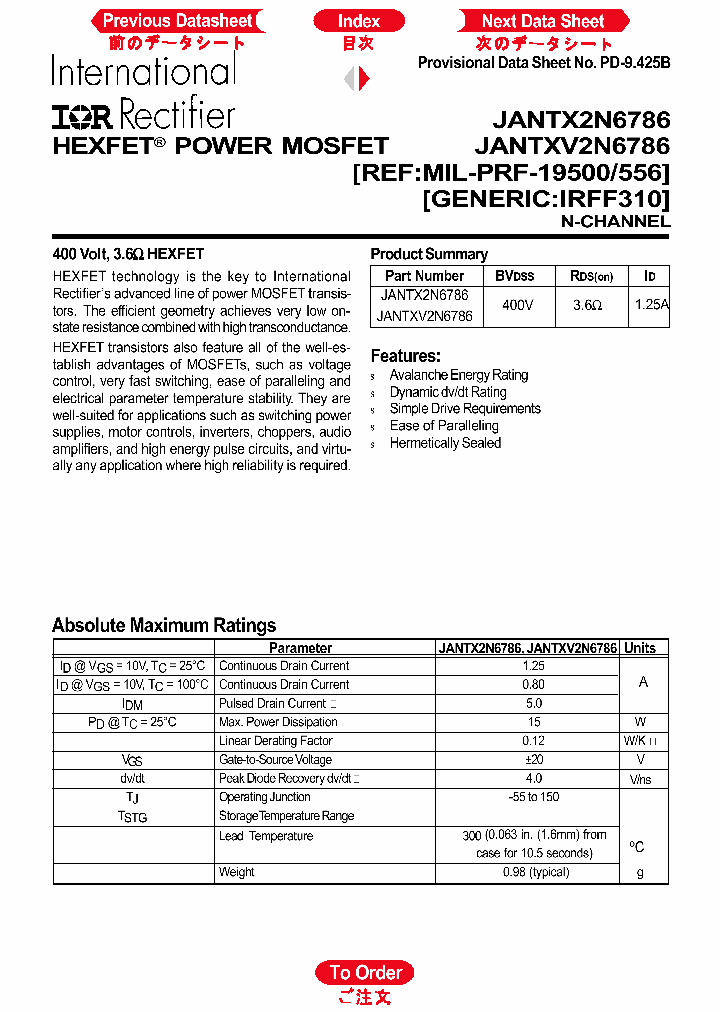 JANTXV2N6786_1258619.PDF Datasheet