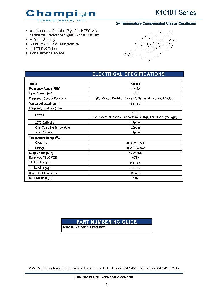 K1610T_1258901.PDF Datasheet