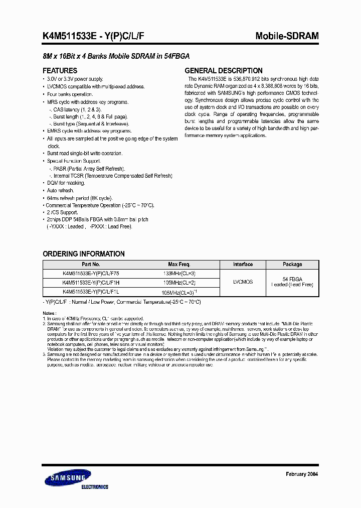 K4M511533E-YPC_1259064.PDF Datasheet