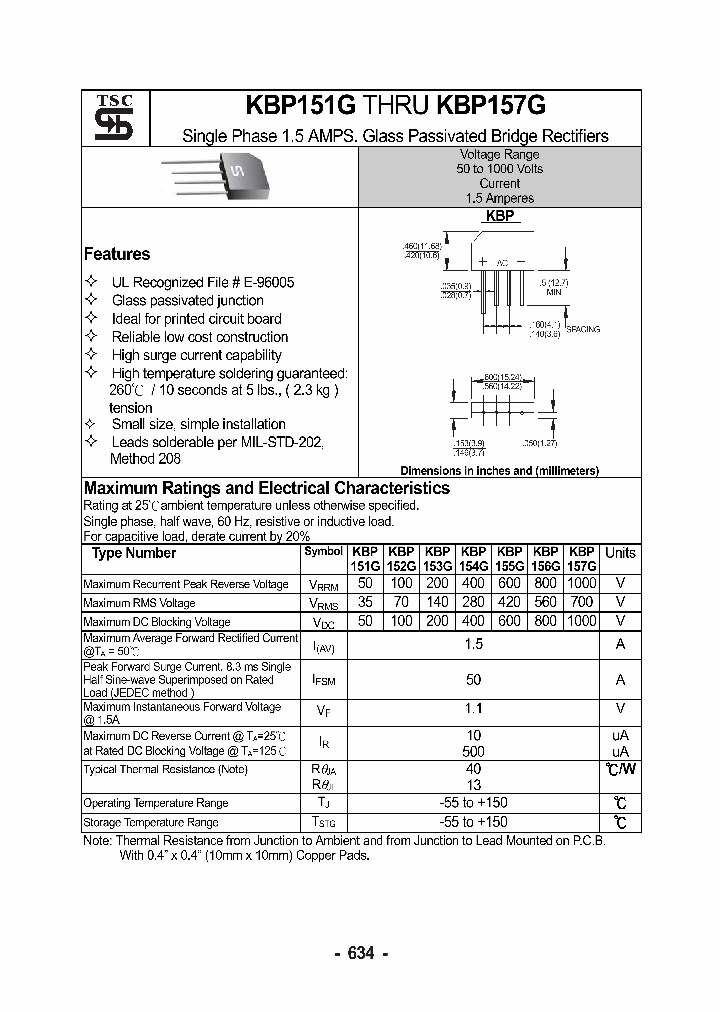 KBP155G_660172.PDF Datasheet