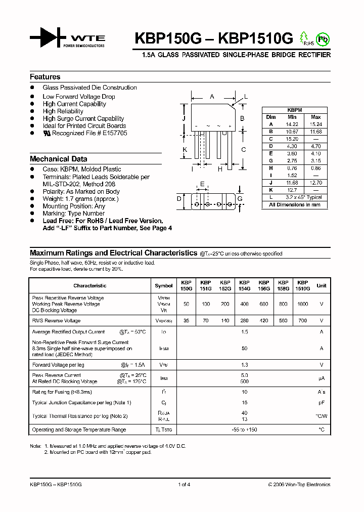 KBP158G_1259858.PDF Datasheet