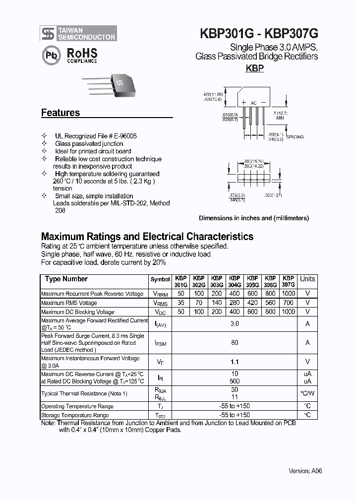 KBP301G1_1182463.PDF Datasheet