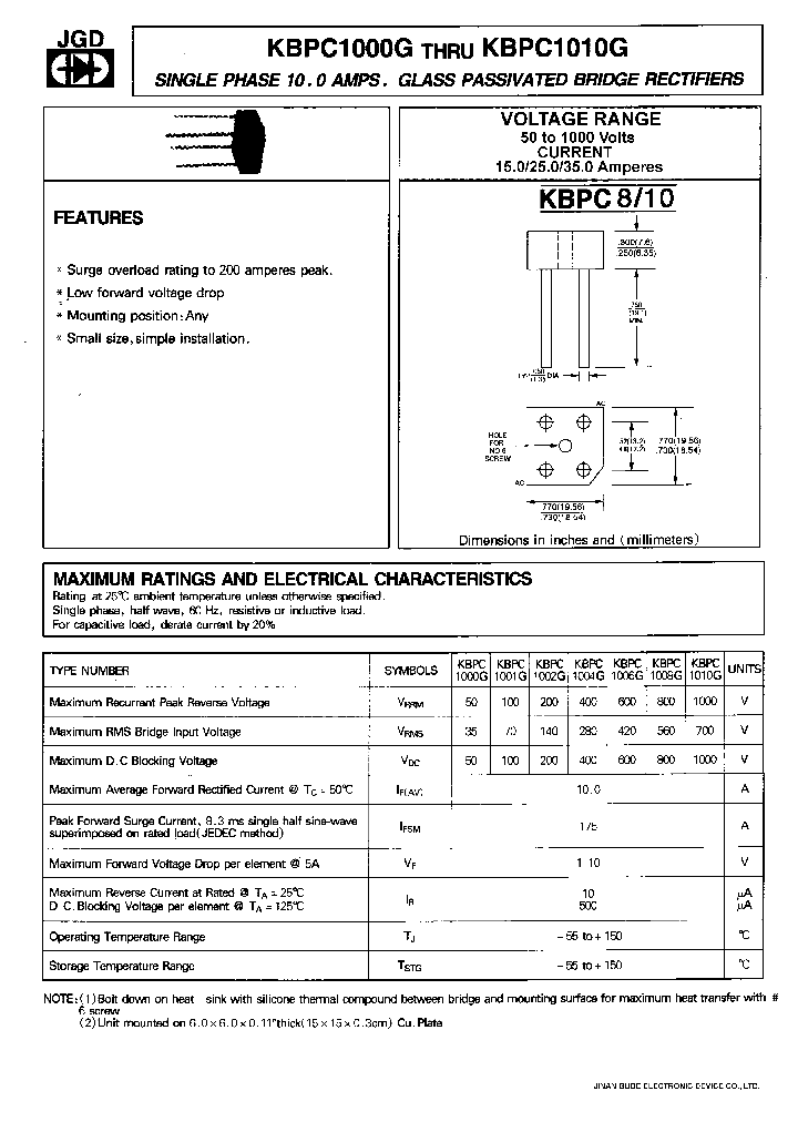 KBPC1010G_1259879.PDF Datasheet