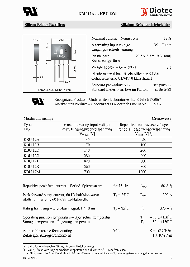 KBU12M_1260004.PDF Datasheet