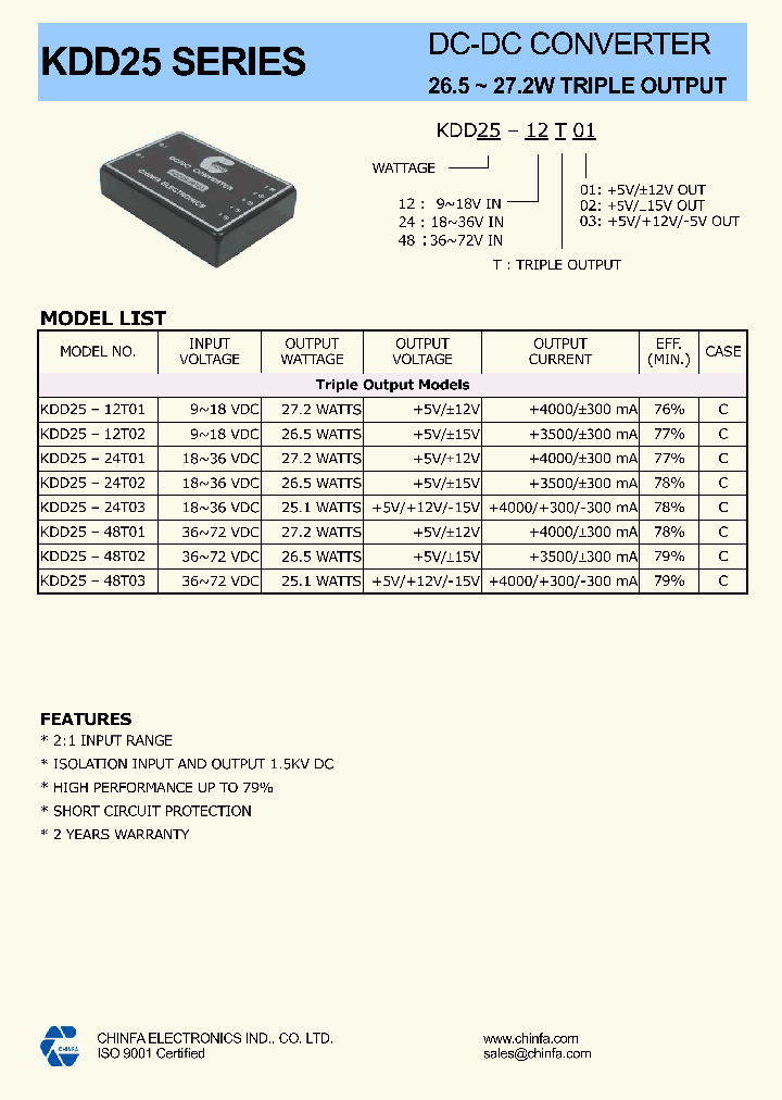 KDD25-48T03_1260117.PDF Datasheet