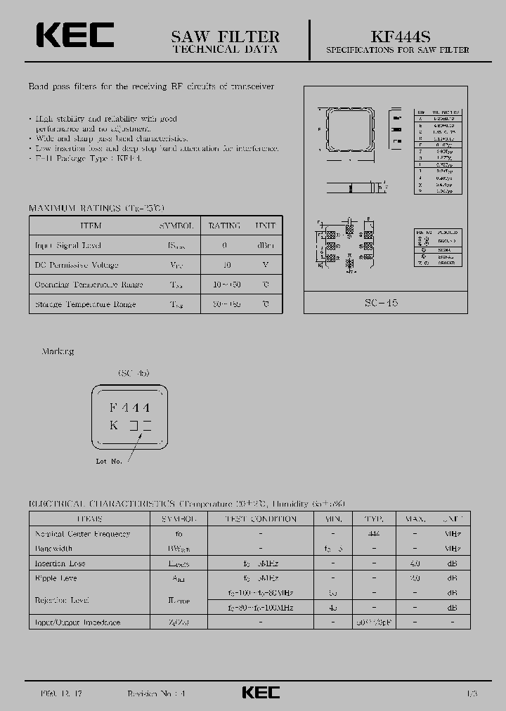 KF444S_1260248.PDF Datasheet